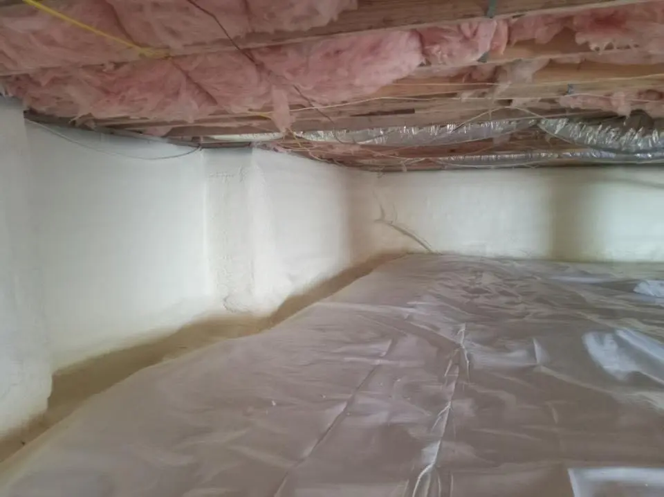 Crawl space encapsulation with closed-cell spray foam for Attic Insulation in DeLand