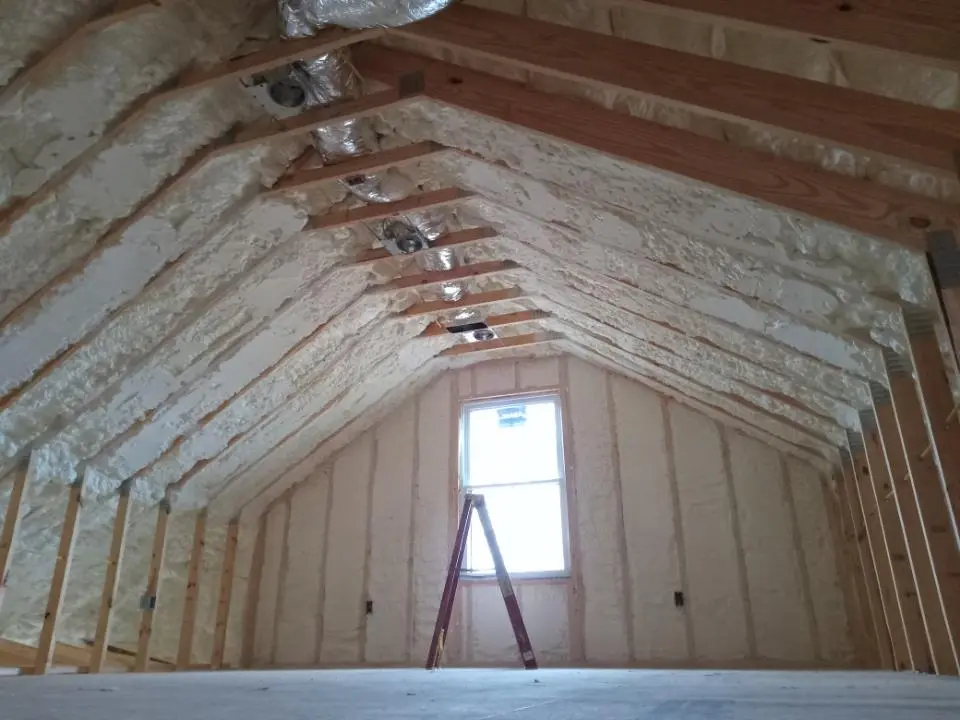Spray foam roofing application for Crawl Space Insulation project in DeLand
